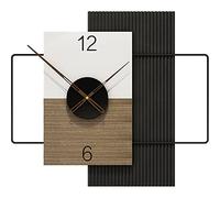 Minimalist Clock Wall, Creative Mute Clock, Battery Powered Square Wall Clock, Metal dial, for Living Room Bedroom Office