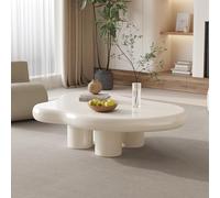 Minimalist Cloud Coffee Table - Irregular 4 Legs Design for Living Room Stylish White 0.9m Centerpiece Modern Home Furniture Unique & Sleek Decor