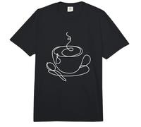 Minimalist Coffee Cup Line Art Cozy Cafe Aesthetic Design Comfort Colors Adult Heavyweight T-Shirt