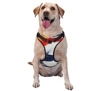 Minimalist Colorful Bird reflective Oxford unobstructed pet vest, easy to control handle, suitable for small, medium and large dogs
