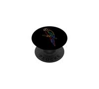 Minimalist Colorful Parrot One Line Art PopSockets Adhesive PopGrip