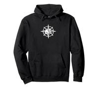 Minimalist Compass Rose With Sloth Center Icon Pullover Hoodie