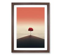 Minimalist Conceptual Framed Print | A2 Walnut Framed Wall Art | Ready to Hang | Minimalist Nature Picture | Living Room Bedroom Lounge Office