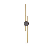 Minimalist Copper LED Wall Sconce - Long Strip Design, Modern Art Deco Fixture for Living Room & Bedroom, Stylish Indoor Lighting, Contemporary Washer Light