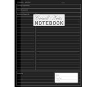 Minimalist Cornell Notes Notebook: Black Elegant Study Journal for Organized Note Taking, Revision & Academic Success - Off The Grid Dark Color
