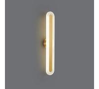 Minimalist Corridor Long Strip Wall Lamp Modern Linear Led Wall Sconce Metal Wall Mounted Lamp Fixture in Brass,Chandeliersd60Cm/D/45Cm