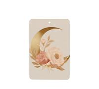Minimalist Crescent Moon Peonies Roses Car Air Fresheners 4 Pcs Hanging Scented Cards Fragrance Scented Cards For Car Aromatherapy Tablets
