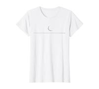 Minimalist Crescent Moon Value Graphic T-Shirt, Women, White, XL