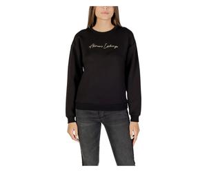 Minimalist Crew Neck Sweatshirt with Embroidered Logo - female - Armani Exchange - Sweatshirts - Black - S - Sweatshirts & Hoodies S