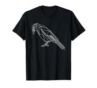 Minimalist Crow Geometric Raven Goth Minimalist Gothic Bird T-Shirt