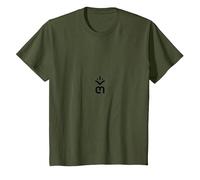 Minimalist Crown M Logo for Elegant Branding T-Shirt, Youth, Olive Green, Medium