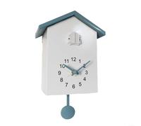 Minimalist Cuckoo Clock Cuckoo Wall Clock with Pendulum Delicate Cuckoo Bird Voices Call Pendulum Wall Art Wall Clock for House Wall Art Home Living Room Office Decoration Cuckoo Clock (Blue)(Grey)