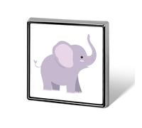 Minimalist Cute Elephant Unisex Brooches & Pins Square Lightweight Lapel Badge Jewelry for Clothing Shawl Hat