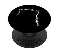 Minimalist Cute Persian Cat Silhouette Art for Cat Lovers PopSockets Adhesive PopGrip