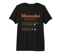 Minimalist Definition Simplicity Calm Living Mindset Quote Premium T-Shirt