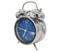 Minimalist Design Mechanical Alarm Clock Featuring Twin Bells for Reliable Waking Up (Blue)