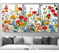 Minimalist Diamond Art Flower Diamond Painting XXL 28x56inch, 2025 New DIY Crystal Art kits for Adults,5D Full Square Drill Rhinestone Embroidery Canvas Crafts Gem Painting, Decoration Gifts Z-P419
