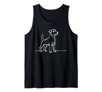 Minimalist Dog Line Art Single Line Drawing Pet Lover Tank Top