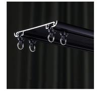Minimalist Double ain Rail Set - Invisible Ceiling Track for Inward Opening & Shower Corners, 1.2m/3.9ft - Silent Room Divider & Modern Home Décor (Color: A-Double)
