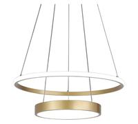 Minimalist Double Round LED Chandelier, Postmodern Gold Black Suspension Lamp Celing Lamp,Ceiling Lighting