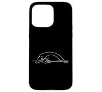 Minimalist Dugong Line Art Sea Cow Marine Life Design Case for iPhone 15 Pro Max