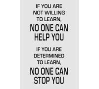 Minimalist Educational Wall Art - If You Are Not Willing to Learn Quote, Motivational Print for Home Office and School Classroom Decor(Unframed,12x18inch(30x45cm))