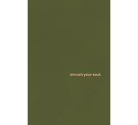 Minimalist & Elegant Olive Green Notebook - Basiouc Notes | Unrush Your Mind: A soft matte journal for calm writing, reflections, ideas, and everyday inspiration | Clean design for mindful moments