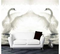 Minimalist Elegant Three Dimensional Lake Swan 3D Wallpaper Easy Install Feature Office Living Room Sofa Bedroom TV Background Wall Decoration-300cm×210cm