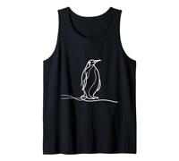 Minimalist Emperor Penguin Line Art Wildlife Design Tank Top