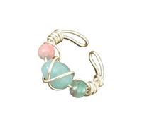 Minimalist Entangled Stone Rings Inspired Finger Jewelry Delicate Adjustable Fit for Any Occasion Geometric Stone