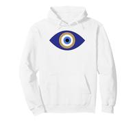 Minimalist Evil Eye of Blue Nazar for Spiritual Protection Pullover Hoodie