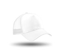 minimalist FASHION LONDON Distressed Snapback Baseball Hat for Men | Trucker Caps for Men | Baseball Caps with Mesh Back Adjustable Strap. (UK, Alpha, One Size, White)