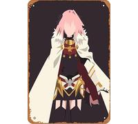 Minimalist, Fate/apocrypha, Astolfo (Fate/apocrypha), Rider Of Black (Fate/apocrypha), Fate Series Anime Poster Home Wall Art Decoration Retro Metal Tin Sign 8x12 inch
