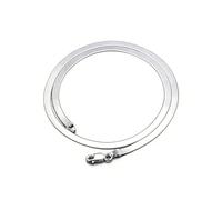 Minimalist Flat 4MM Snake Bone Chain Flexible 925 Sterling Silver Herringbone Necklace for Men & Women, 22 Inches