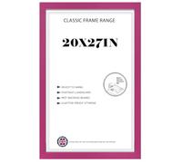 Minimalist Flat Profile Large 20x27in Poster Frame 63.5 x 50.8cm MDF Wooden Jigsaw Puzzle Frame with Shatter-Proof Acrylic Perspex Front | Portrait & Landscape - Pink