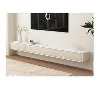 Minimalist Floating TV Console with Storage Drawers & Cabinets - Versatile 78in Multimedia Unit for Living Room Fits Various TV Sizes - Stylish Beige Design