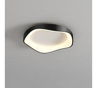 Minimalist Flush Mount Ceiling Light White LED Dimmable Ceiling Light Fixture Farmhouse Black Contemporary Round Low Profile Ceiling Light for Dining Room Bedroom Kitchen Living Room Hallway