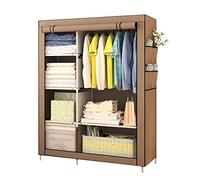 Minimalist Foldable Portable Wardrobe - Dustproof Non-Woven Storage Closet for Clothing Double the Space Ideal for Home & Travel Easy to Assemble