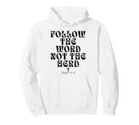 Minimalist Follow The Word Not The Herd Christian Pullover Hoodie