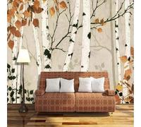 Minimalist Fresh Hand Drawn Art Forest Vintage 3D Wallpaper Silky Texture Home Study Office Grey Dining Room Sofa Bedroom Living Room TV Backdrop-430cm×300cm