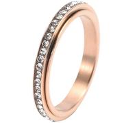 Minimalist Full-Circle Rotating Stainless Steel Ring for Women Gold Elegant Stackable Band Fashion Jewelry Gift
