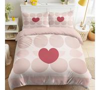 Minimalist Geometric Comforter Cover Bedding Set 200 x 200 cm Circle Half Circle Heart Duvet Cover Set For Kids Boys Girls Quilt Cover With Pillowcases Ultra Soft Reversible Cover