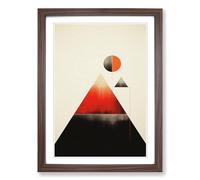 Minimalist Geometric No.2 Framed Print | A2 Walnut Framed Wall Art | Ready to Hang | Minimalist Fantasy Picture | Living Room Bedroom Lounge Office