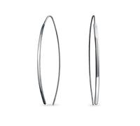 Minimalist Geometric Thin Long Bar Linear Threader Earrings For Women For Teen Polished .925 Sterling Silver