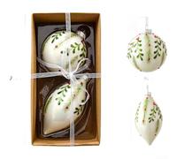 Minimalist Glass Ball Ornament for Holiday Tree Hanging, Enhances Christmas Ambiance with Simple and Elegant Design (Style A)