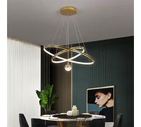 Minimalist Gold Chandelier LED Pendant Lamp - Large Size & Adjustable Hanging Length