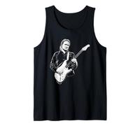 Minimalist Guitar Line Art Design Tank Top