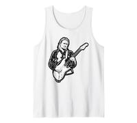Minimalist Guitar Line Art Design Tank Top