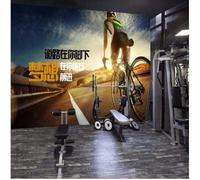 Minimalist Gym Sunset Highway Bicycle Sky 3D Wallpaper Premium Textured Silk Study Dining Living Room Bedroom Sofa TV Wall Easy Install-250cm×170cm