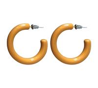 Minimalist Half Huggie Hoop Earrings for Women Acrylic Lightweight Chunky C Shaped Open Hoops Round Tube Stud Earrings Fashion Vintage Y2K Holiday Party Jewelry for Mother, S, Metal, No Gemstone